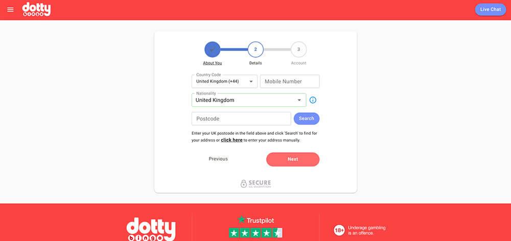 Dotty Bingo Registration