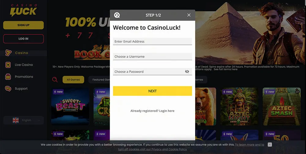 Casino Luck Registration