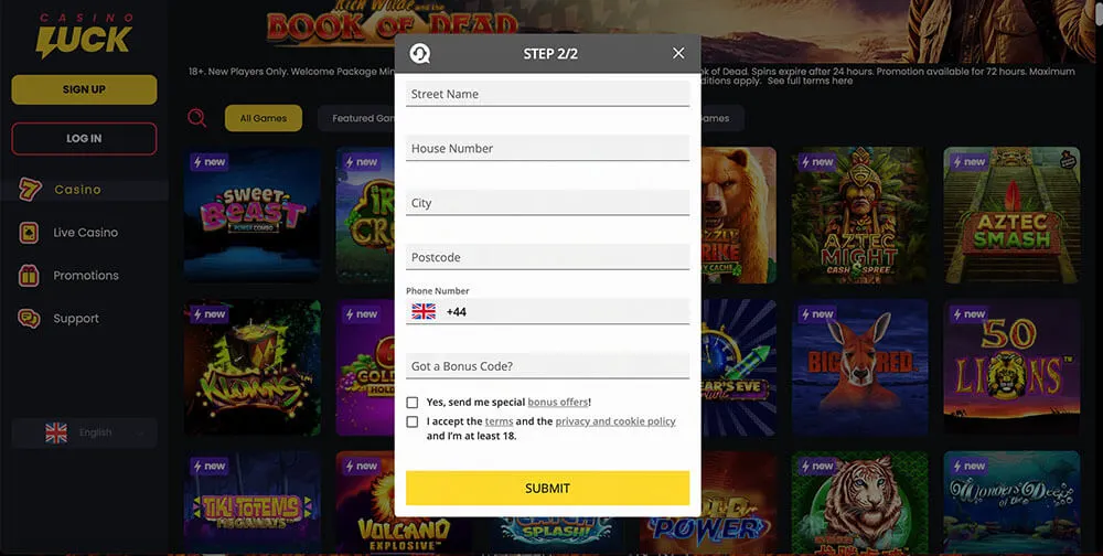 Casino Luck Registration